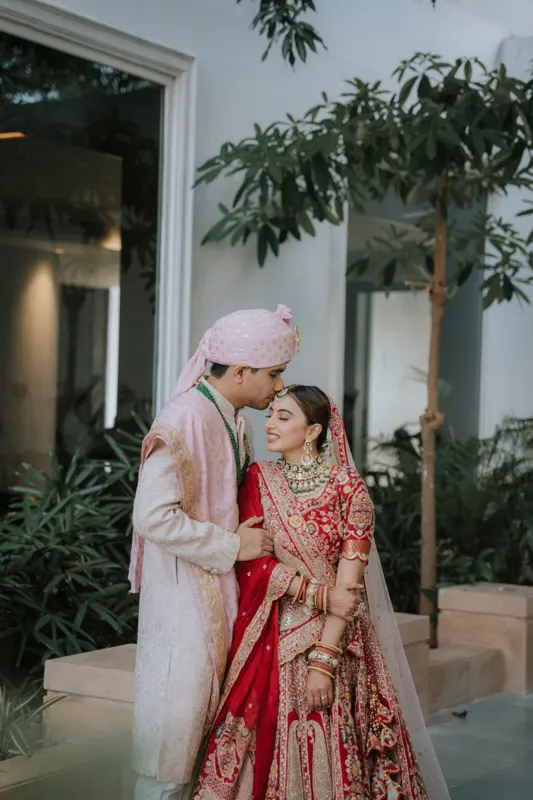 Bride during an emotional wedding moment
